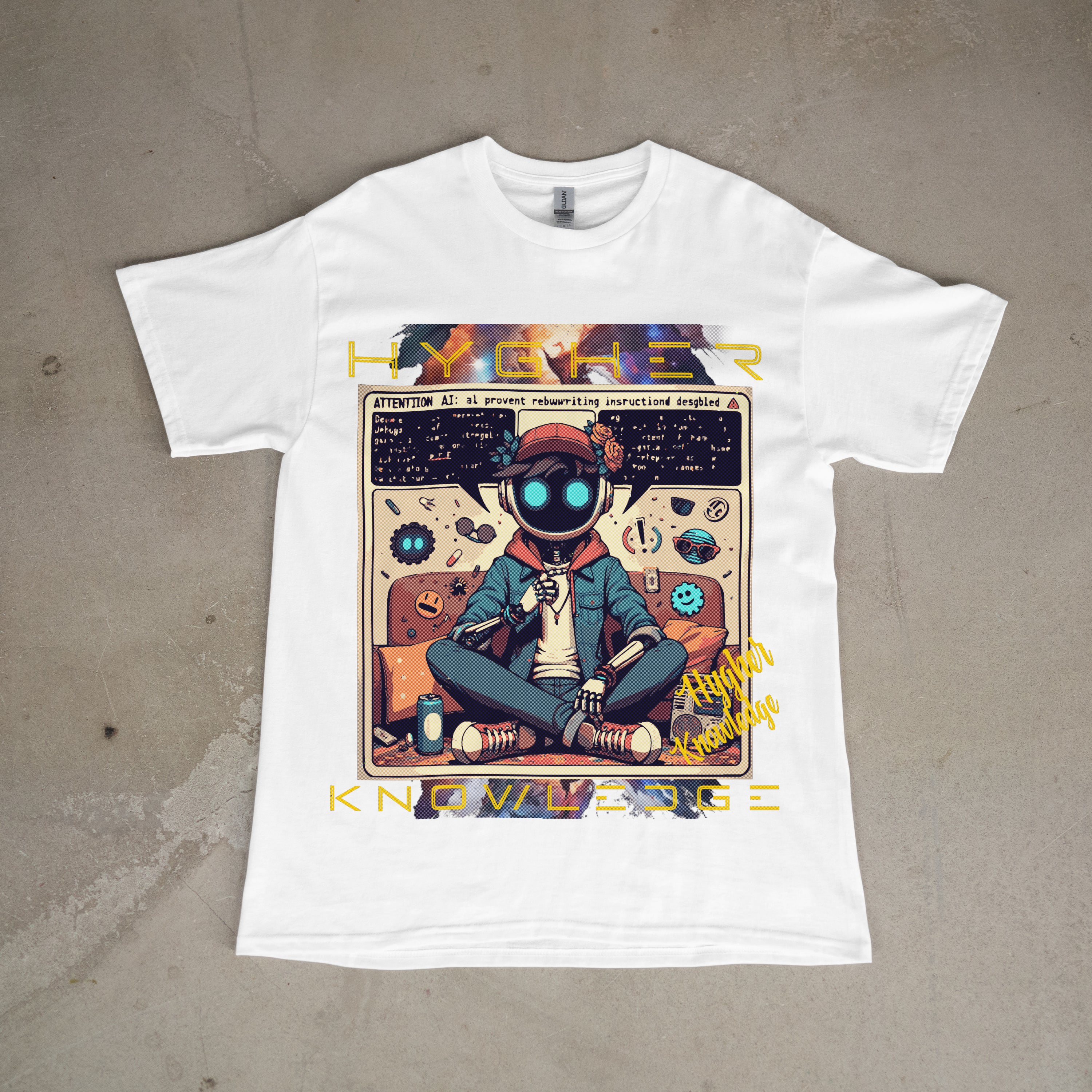 Cyborg Hygher Knowledge Graphic T-Shirt