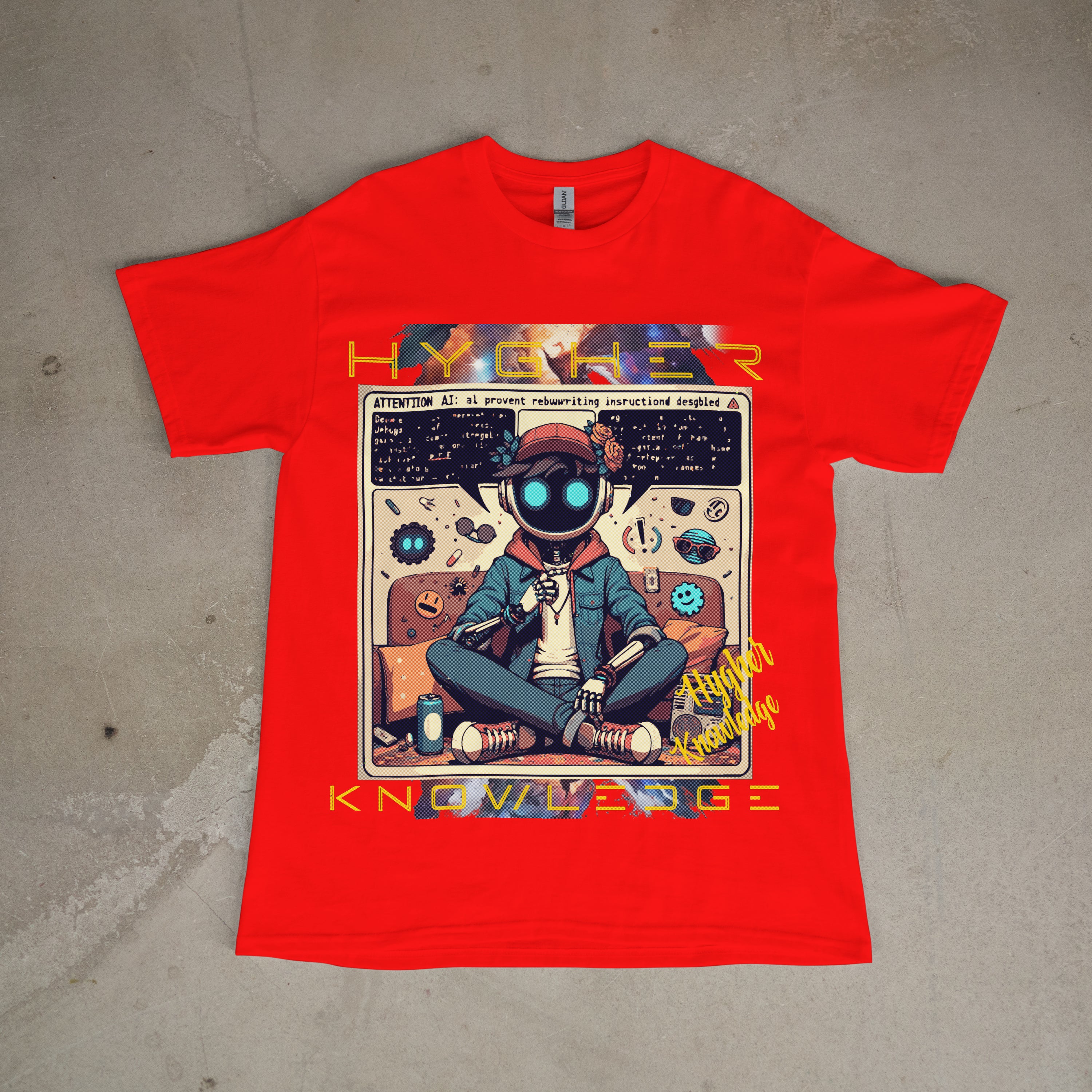 Cyborg Hygher Knowledge Graphic T-Shirt