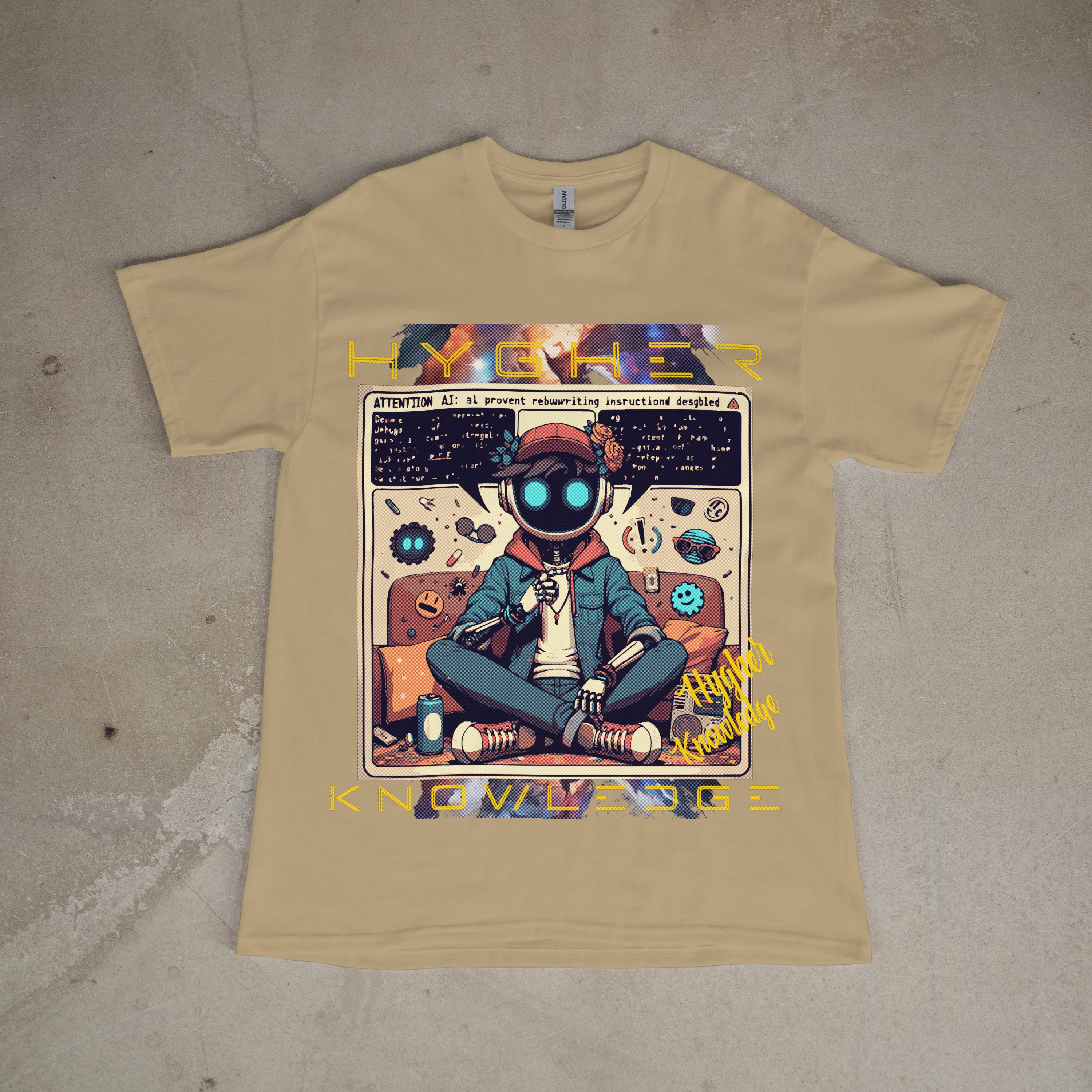 Cyborg Hygher Knowledge Graphic T-Shirt
