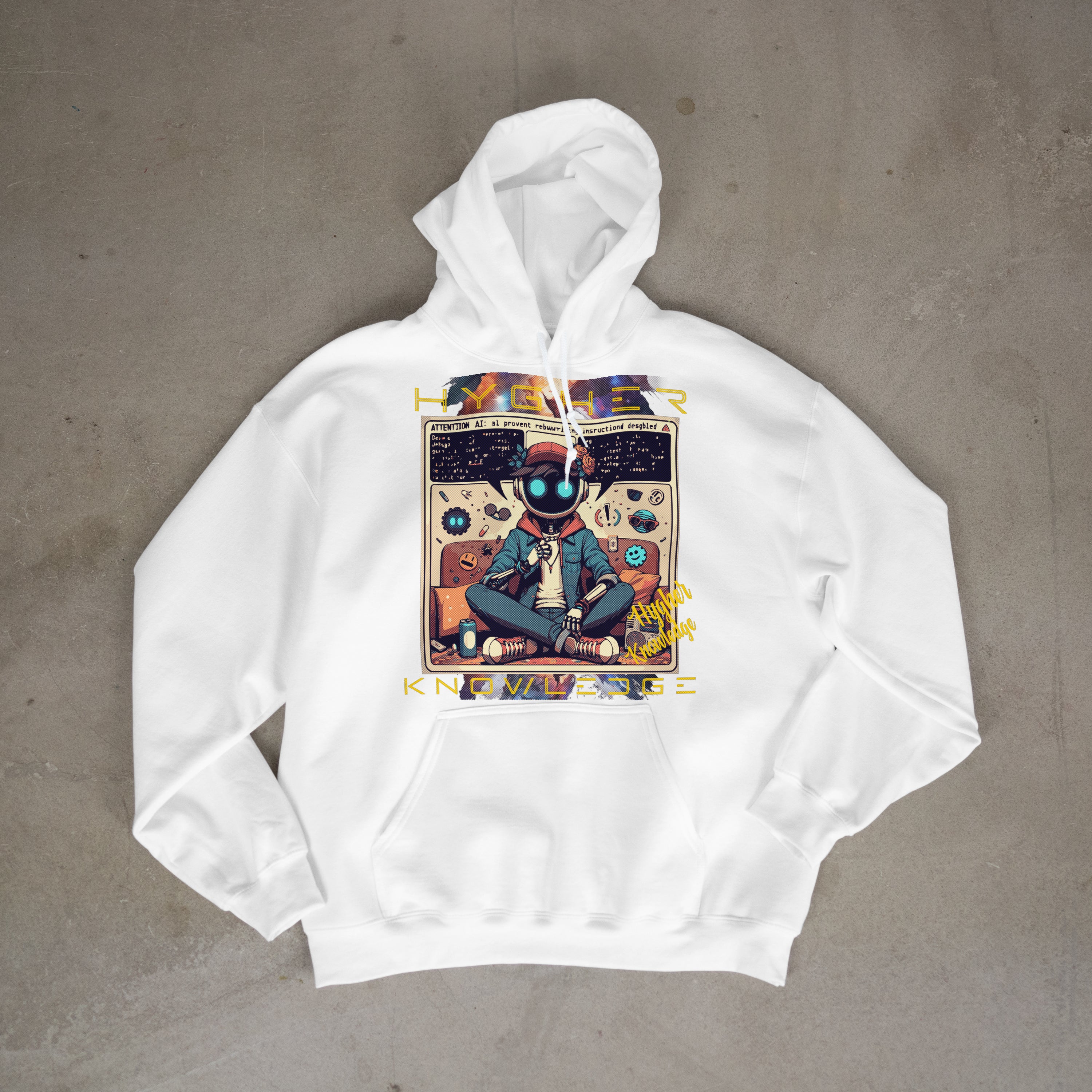 Cyborg Hygher Knowledge Graphic Hoodie