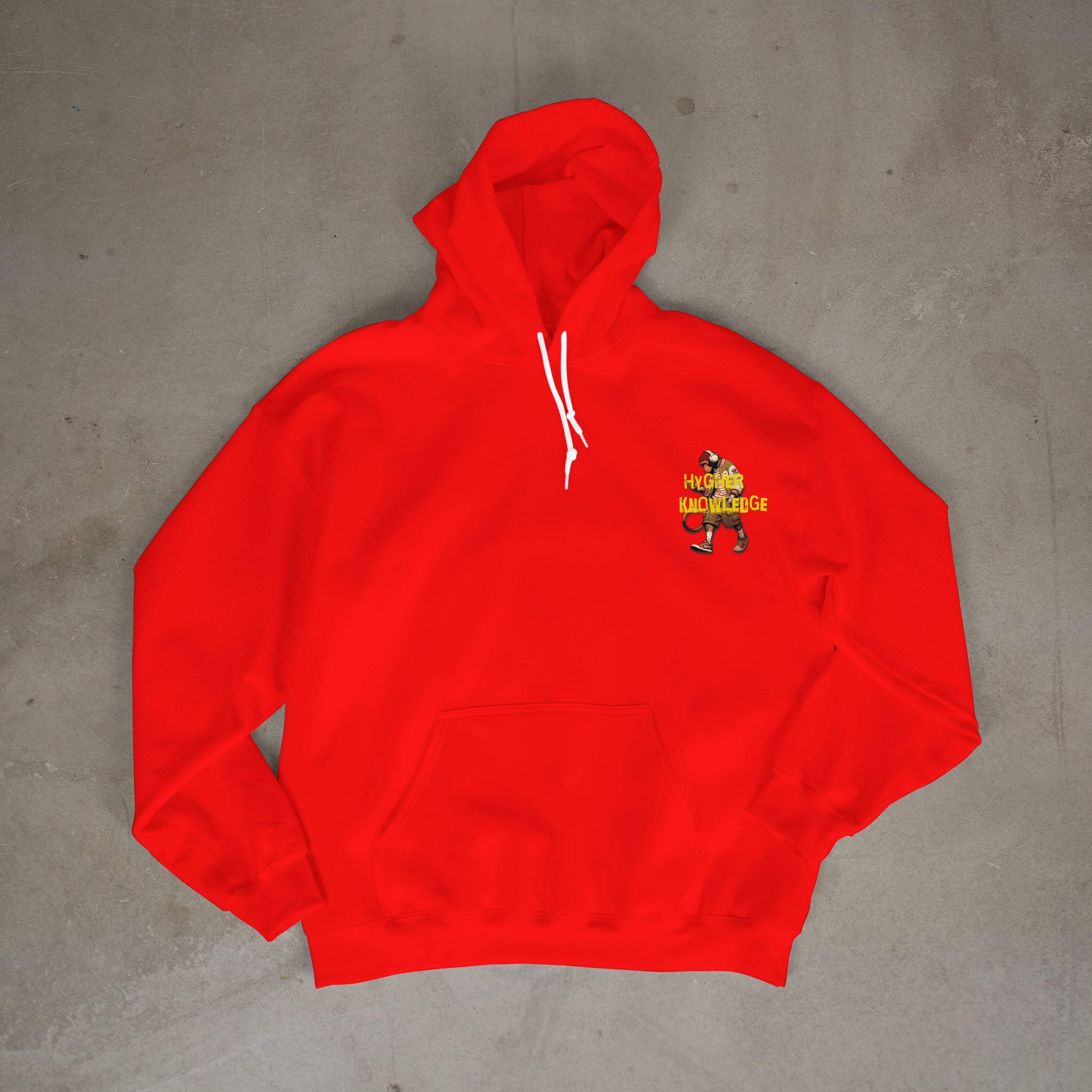"Greatness Never Settles" Full Back Design with Gold Front Pocket Logo Hoodie