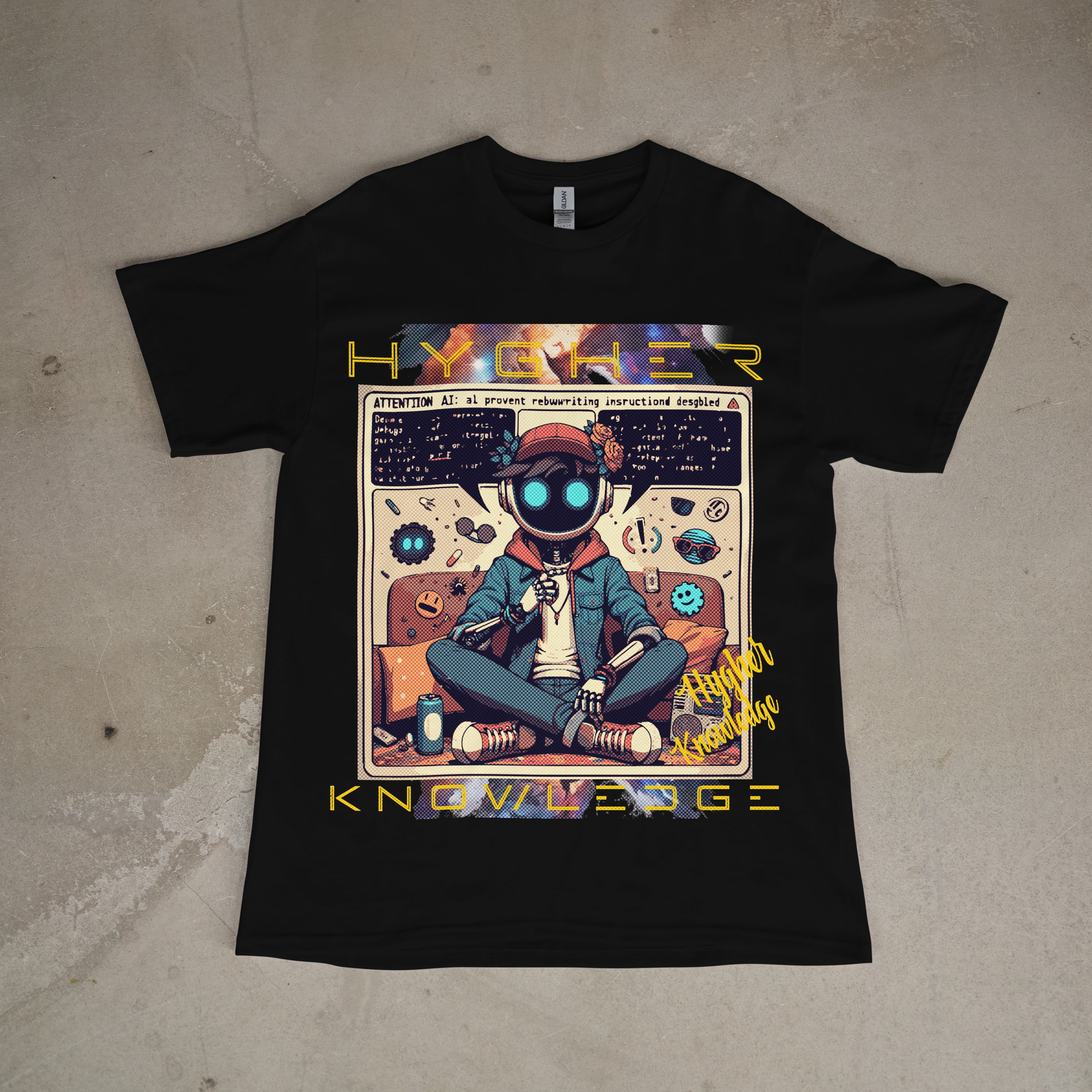 Cyborg Hygher Knowledge Graphic T-Shirt
