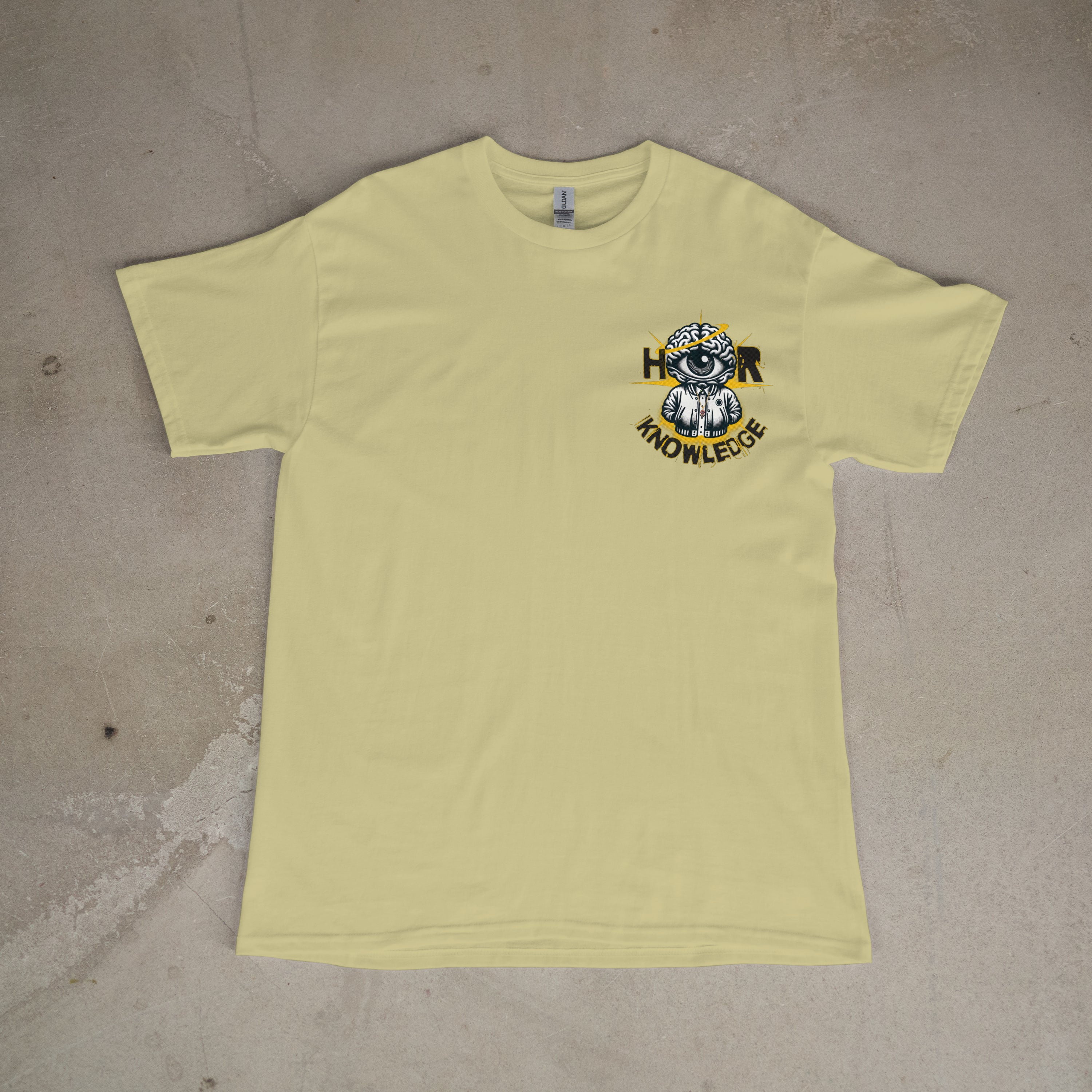 Hygher Knowledge Eye Of Knowledge T-Shirt Black And White Mascot