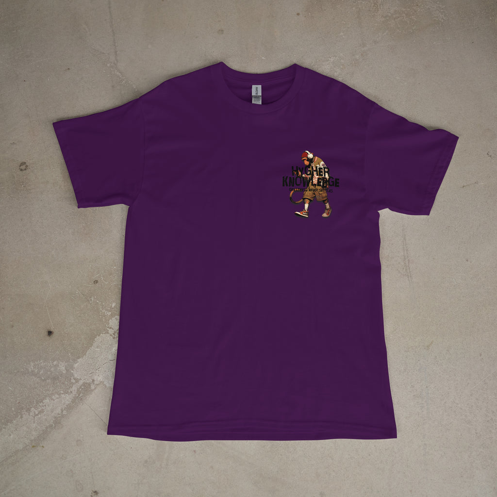 "Greatness Never Settles" Full Back Design with Black Front Pocket Logo T Shirt