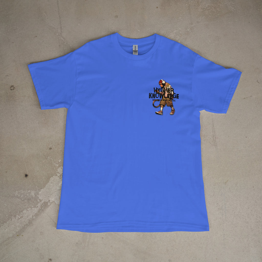 "Greatness Never Settles" Full Back Design with Black Front Pocket Logo T Shirt