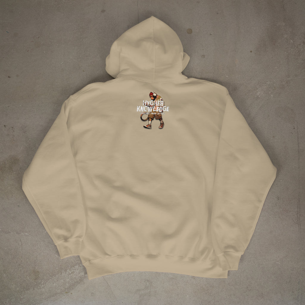 "Greatness Never Settles" Front Design With White Logo on Back Hoodie