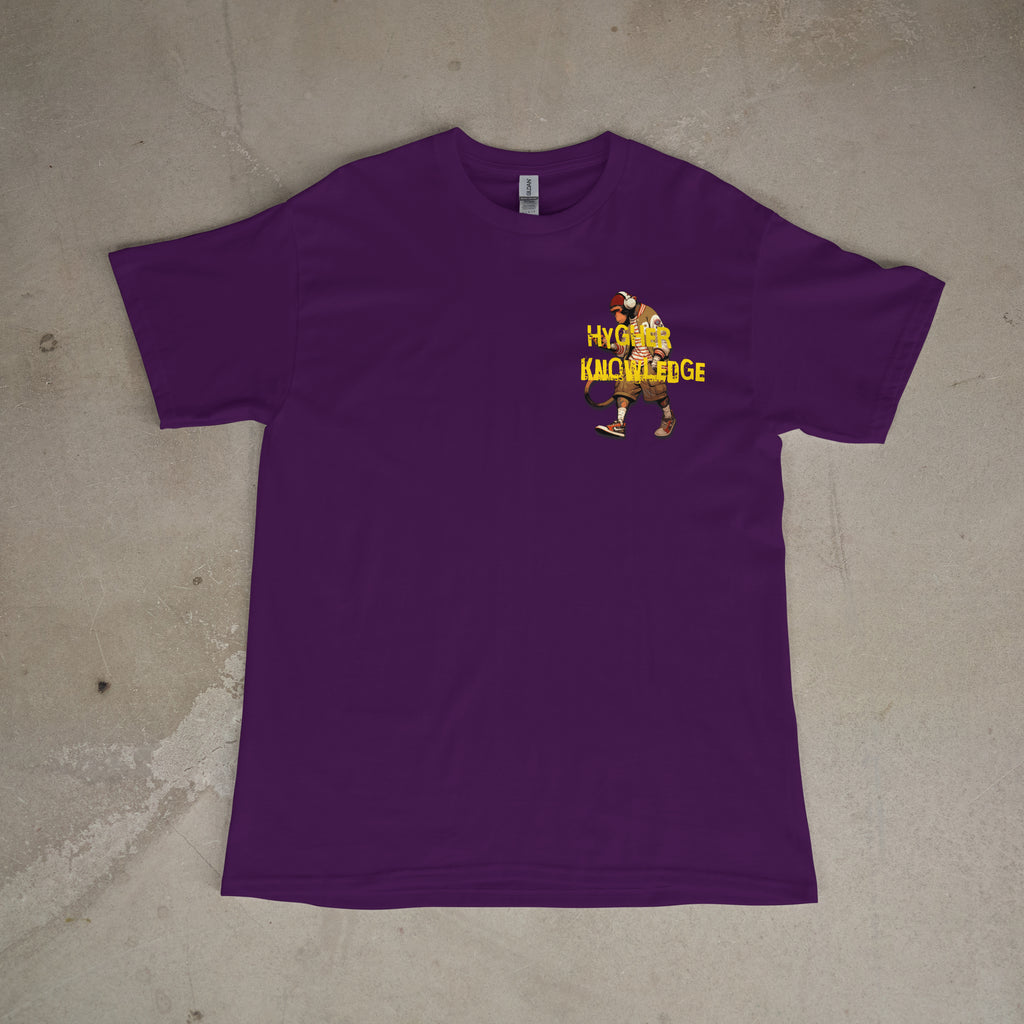 "Greatness Never Settles" Full Back Design with Gold Front Pocket Logo T Shirt