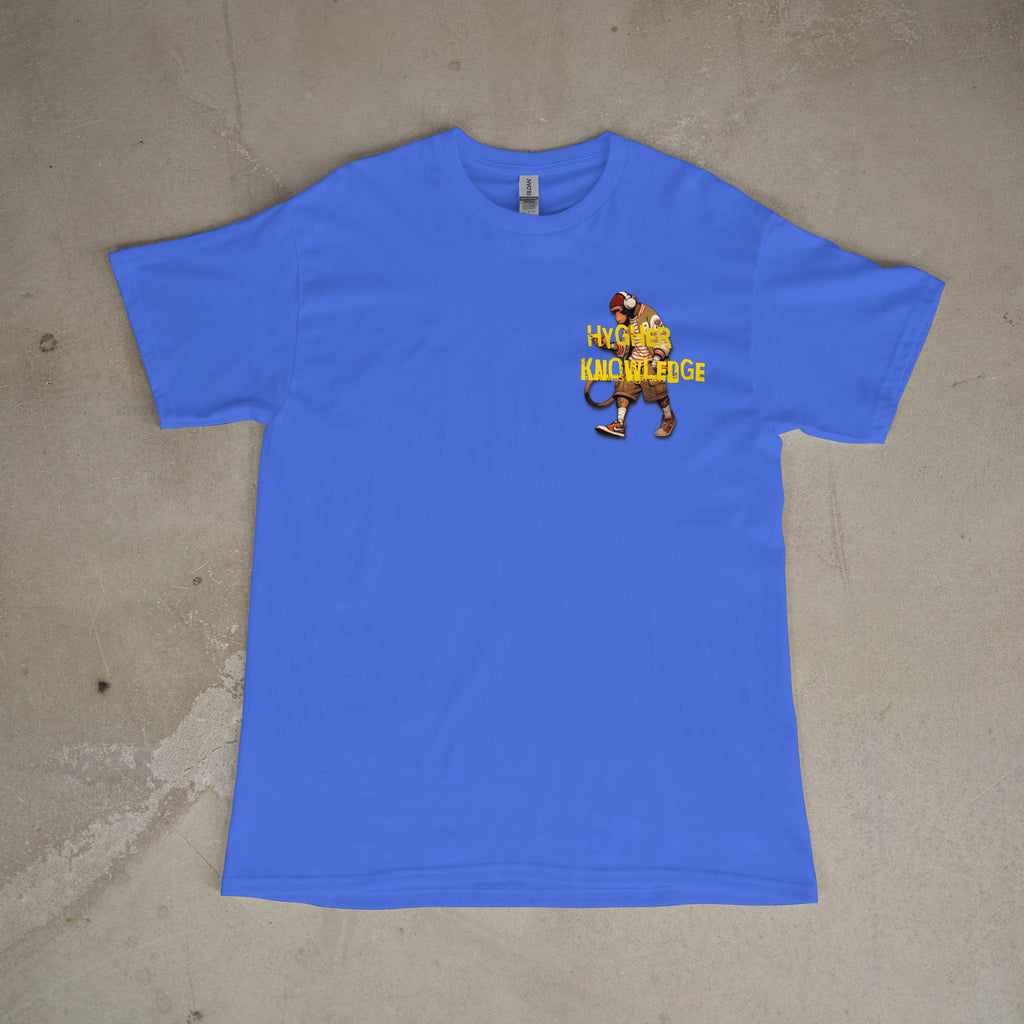 "Greatness Never Settles" Full Back Design with Gold Front Pocket Logo T Shirt