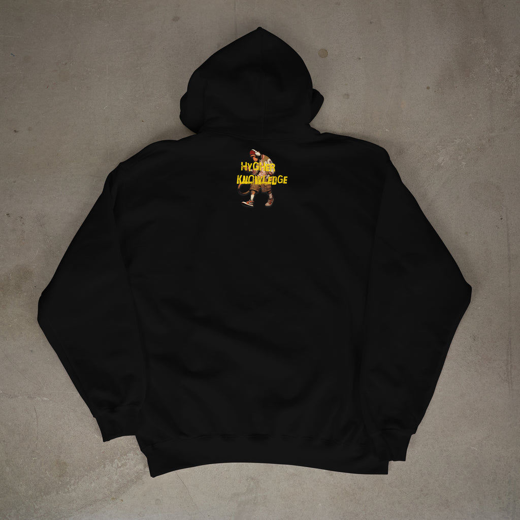 "Greatness Never Settles" Front Design With Gold Logo on Back Hoodie