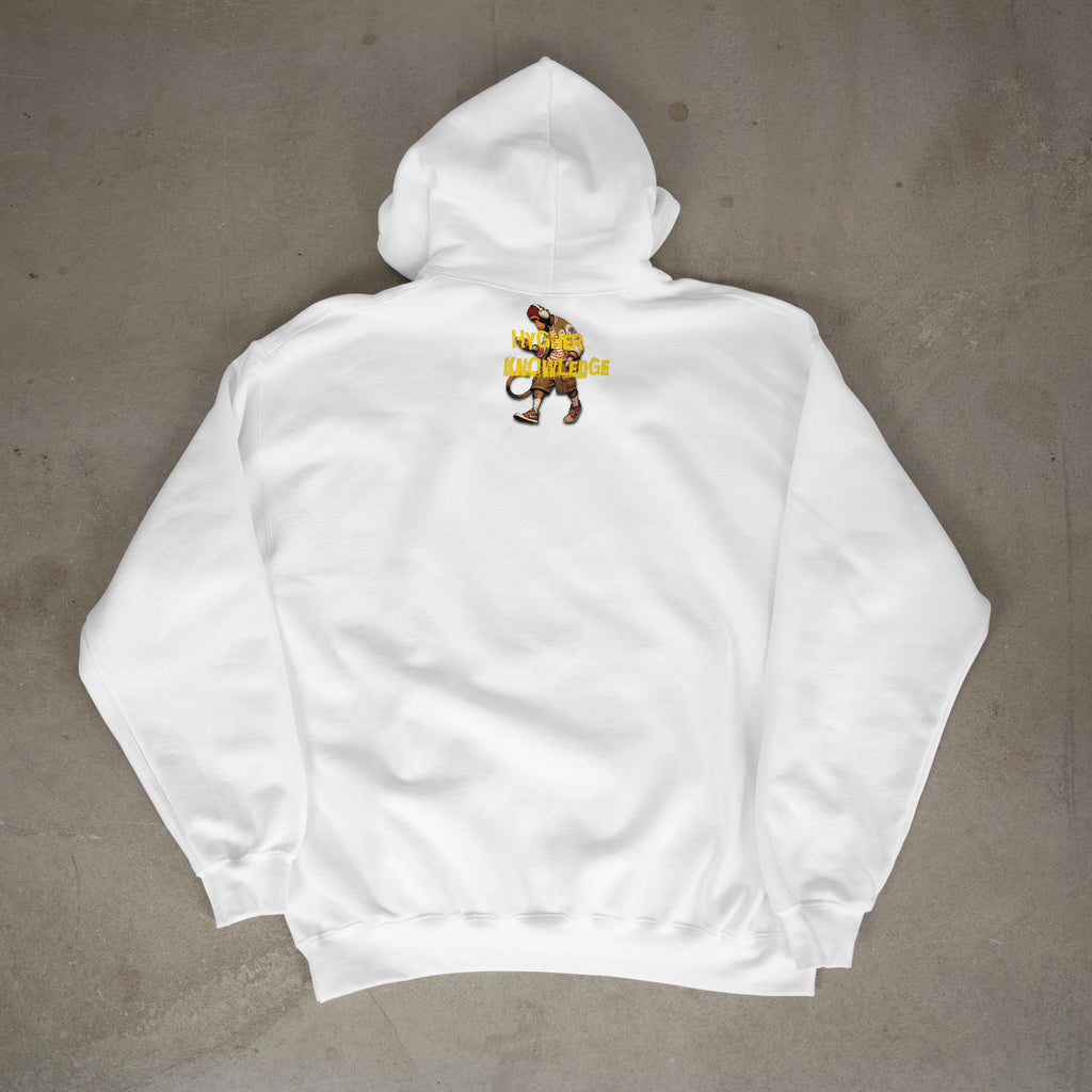 "Greatness Never Settles" Front Design With Gold Logo on Back Hoodie