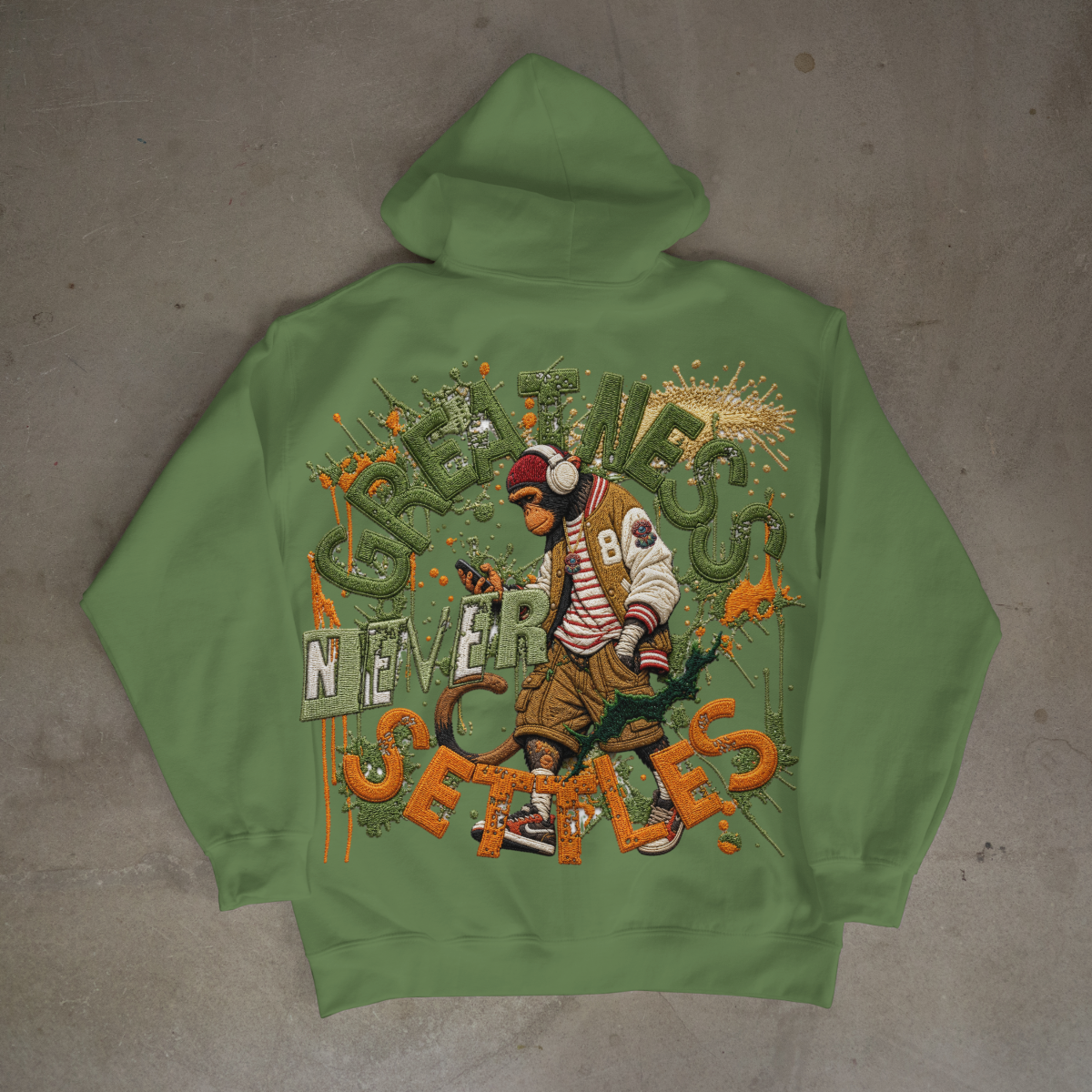 Greatness Never Settles Green