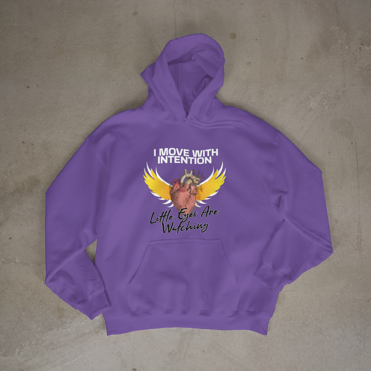 I MOVE WITH INTENTION WOMENS HOODIE