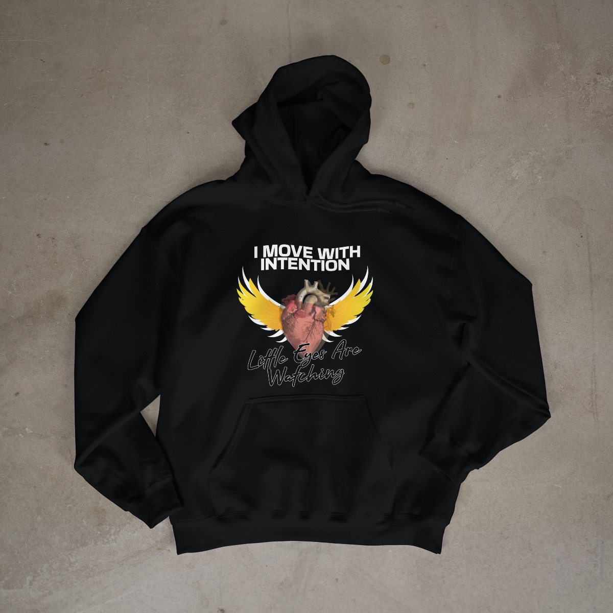 I MOVE WITH INTENTION WOMENS HOODIE