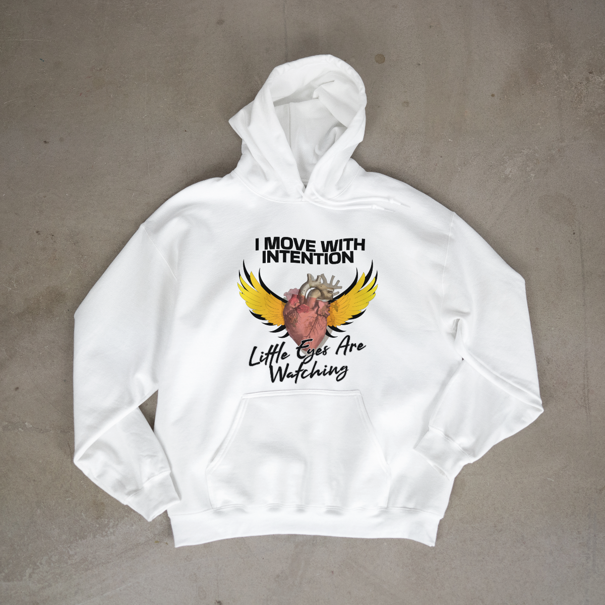 I MOVE WITH INTENTION WOMENS HOODIE