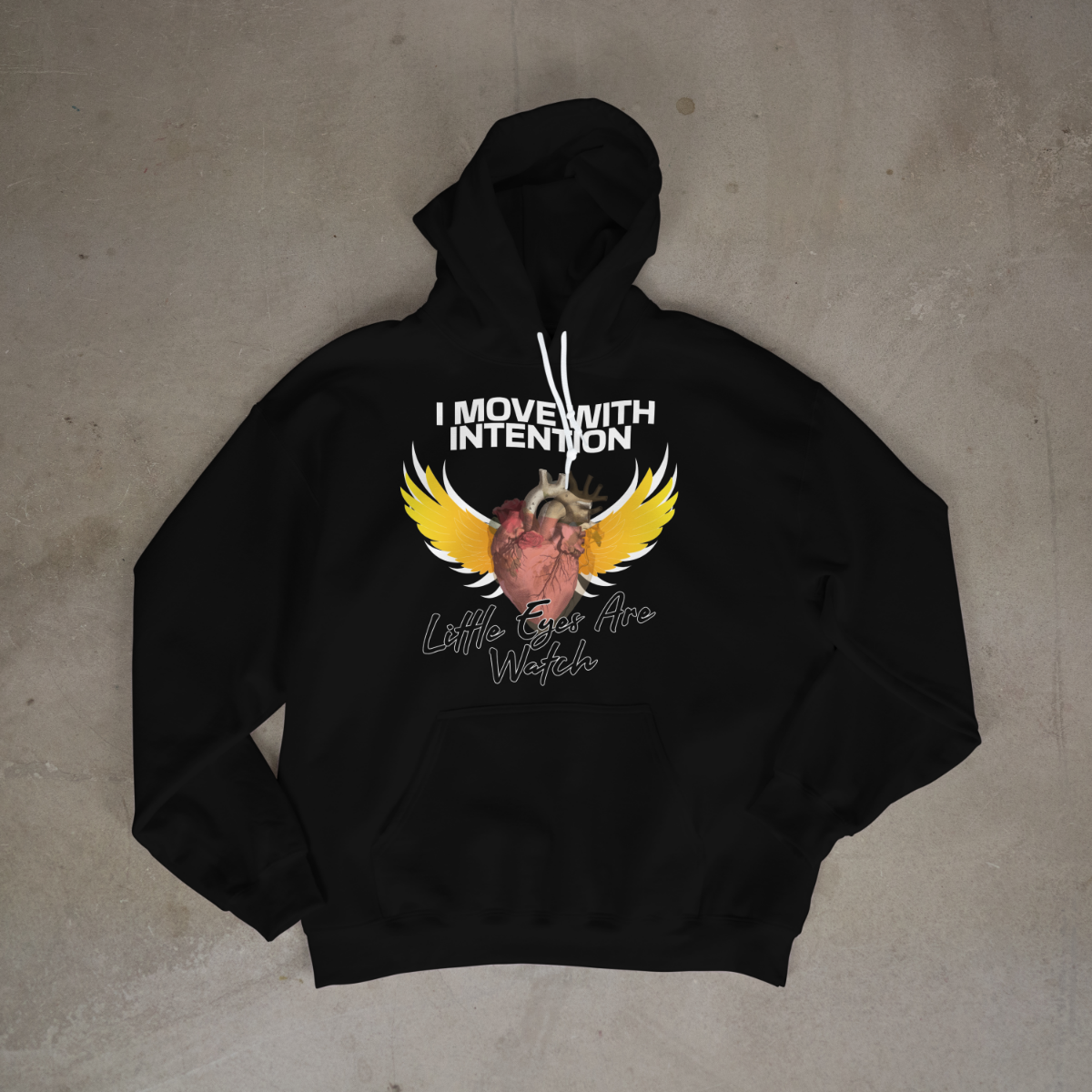 I MOVE WITH INTENTION WOMENS HOODIE