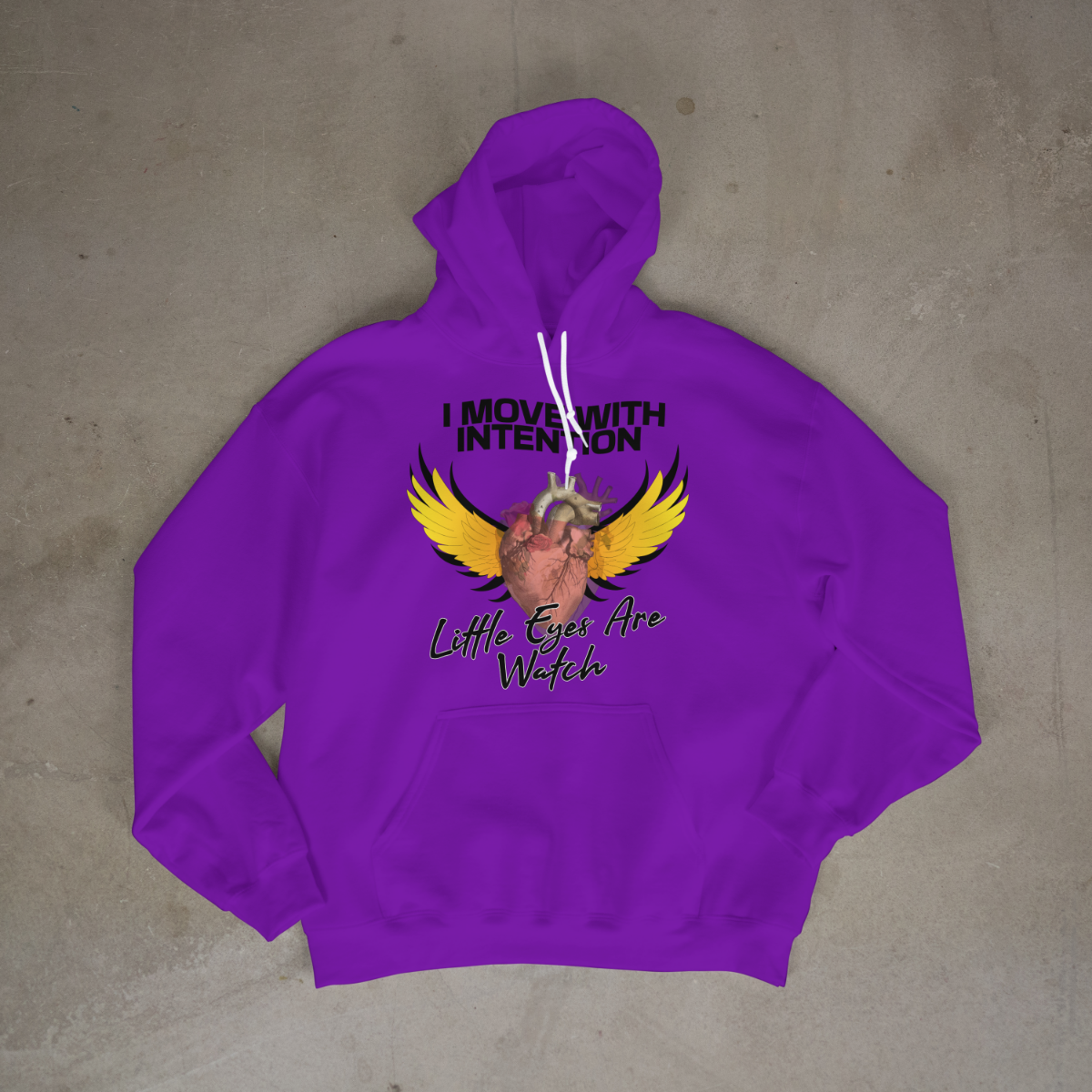 I MOVE WITH INTENTION WOMENS HOODIE